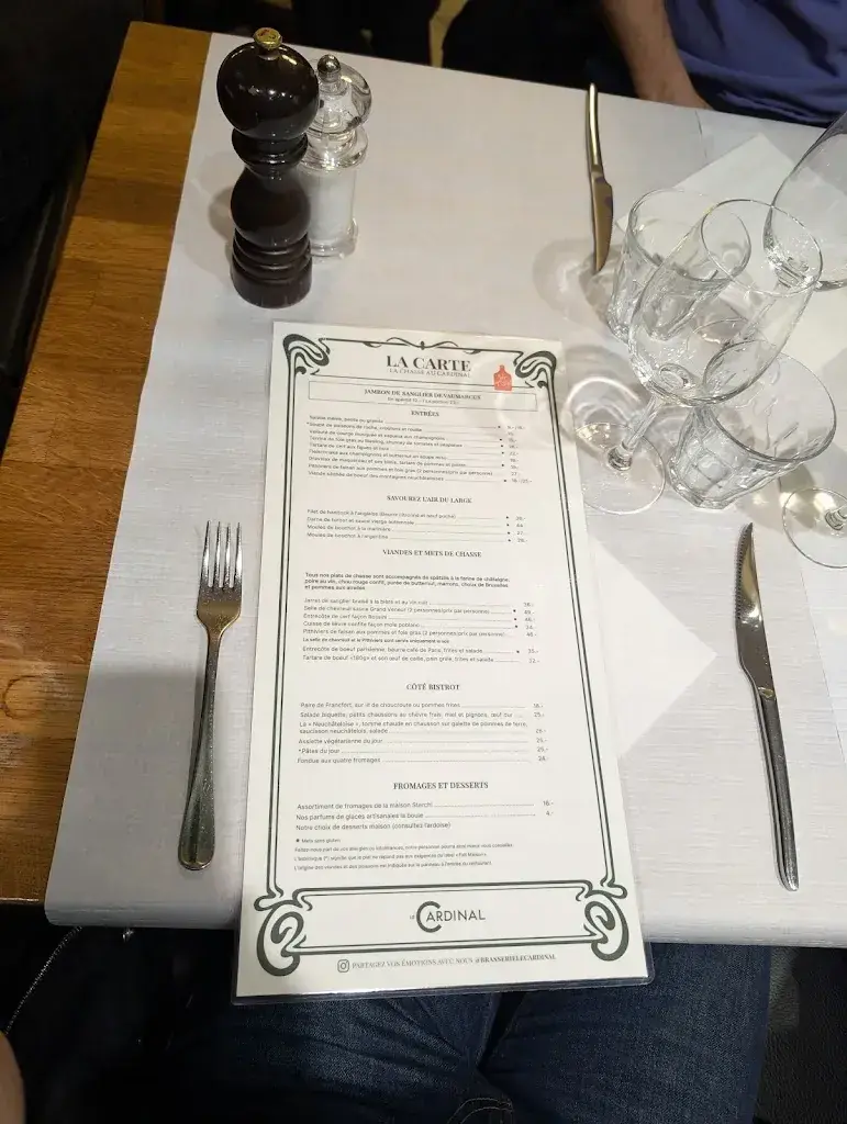 Menu_Brasserie Le Cardinal Neuchâtel_Neuchâtel_immagine_4