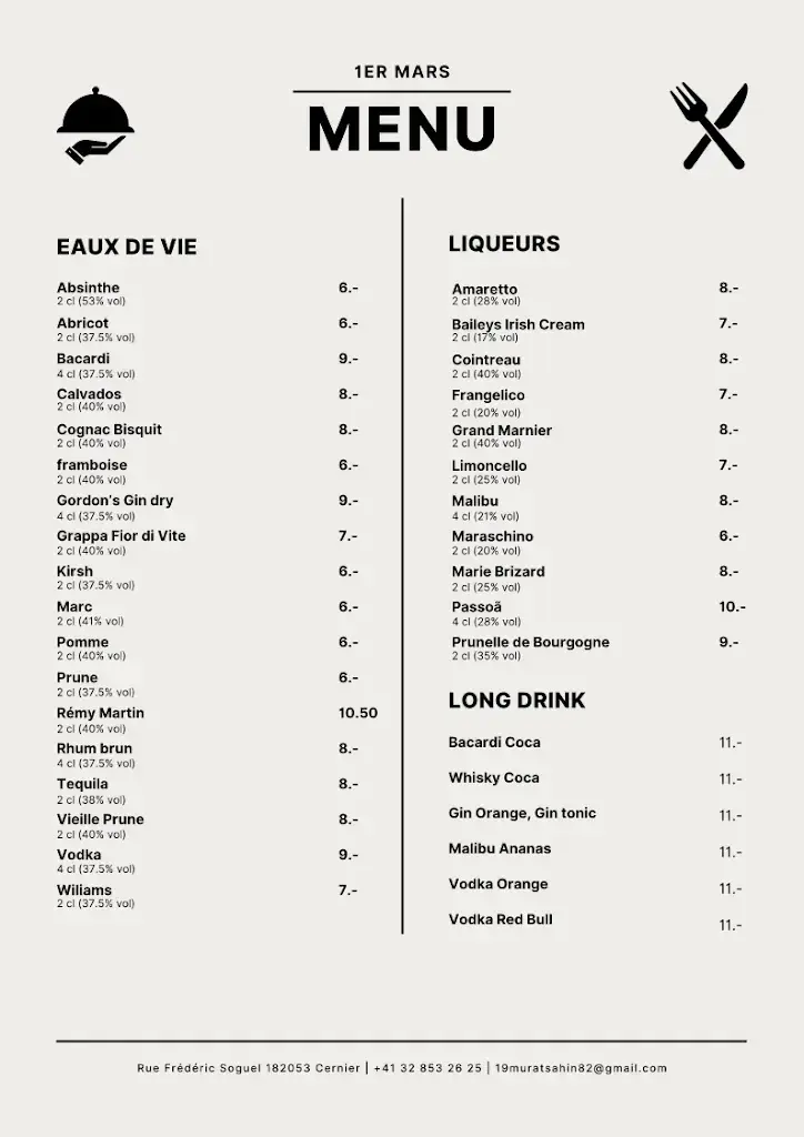 Restaurant le 1er mars_Cernier_menu_image_1