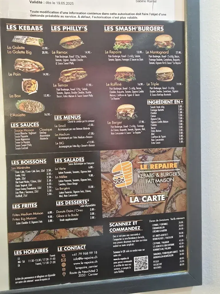 Menu_Le Repaire Kebabs & Burgers Maison_Cernier_immagine_4