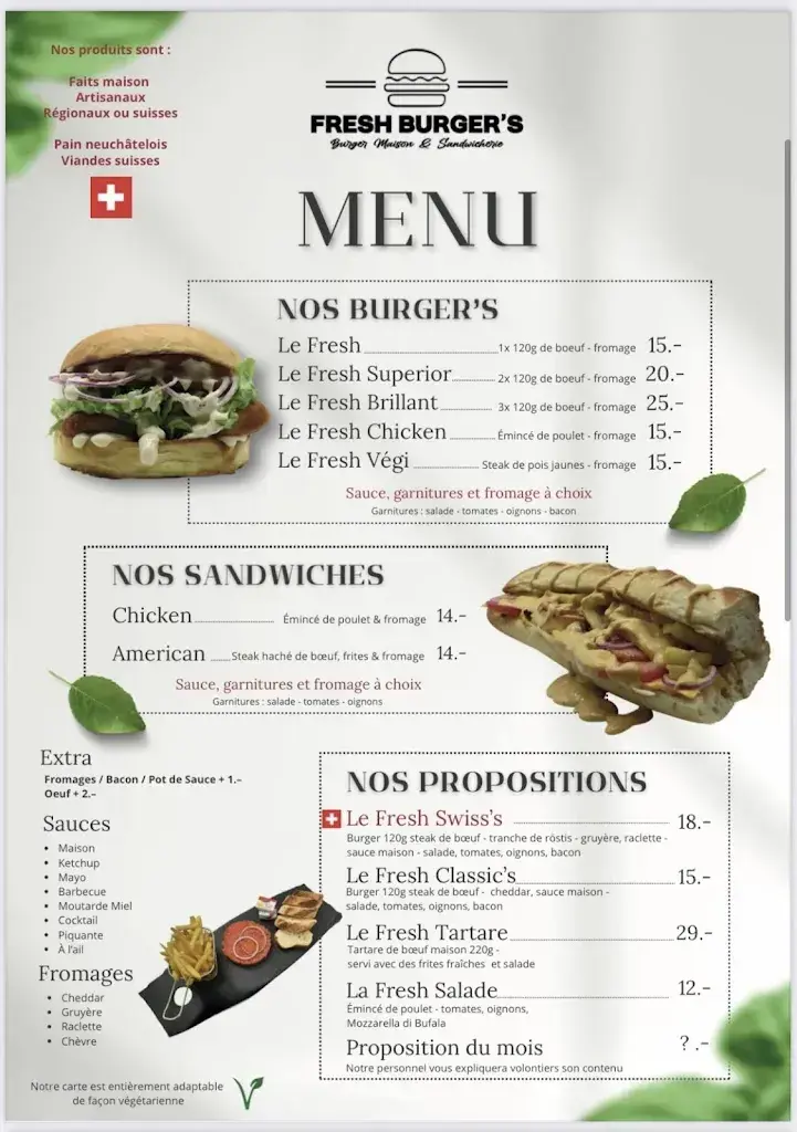 Fresh Burger's Les Geneveys-sur-Coffrane ristorante a Les Geneveys-sur-Coffrane