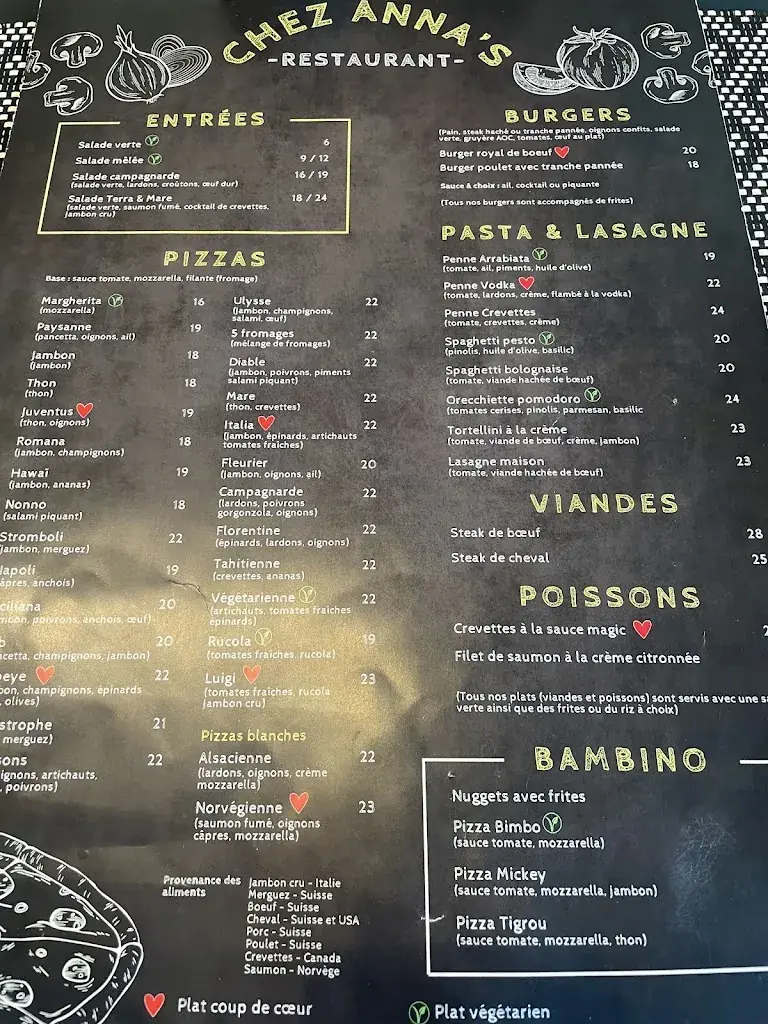 Restaurant-Pizzeria Chez Anna'S_Fleurier_menu_image_1