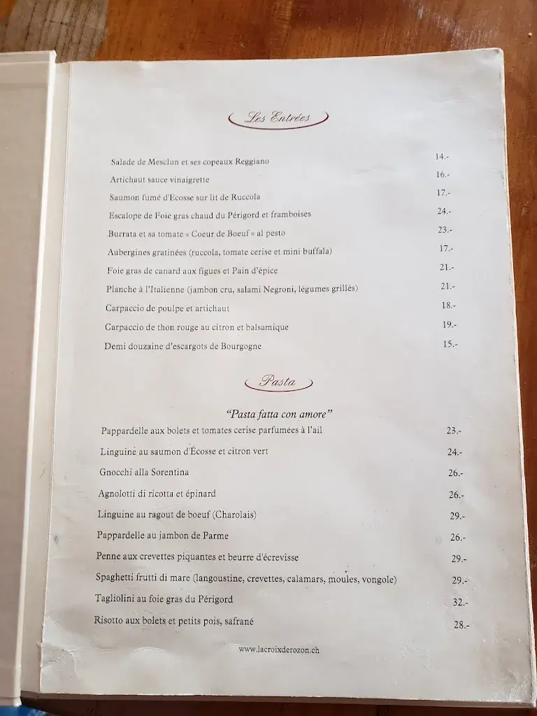 Menu_Auberge-Restaurant de la Croix-de-Rozon_Croix-de-Rozon_image_3