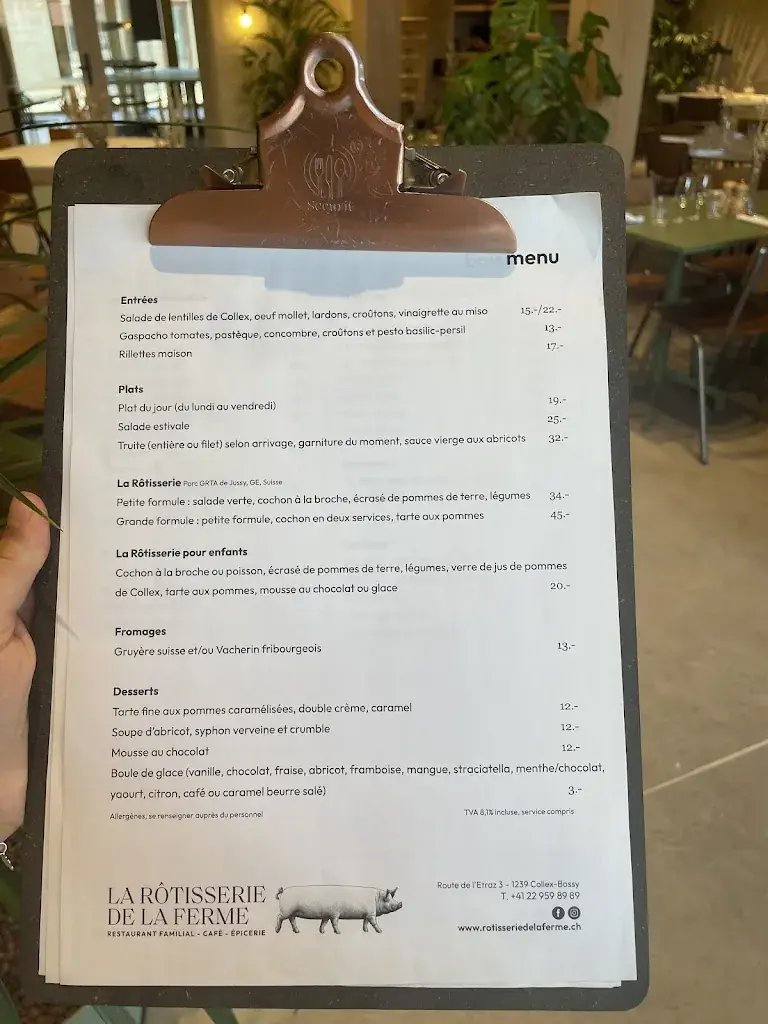 La Rôtisserie de la Ferme ristorante a Collex-Bossy