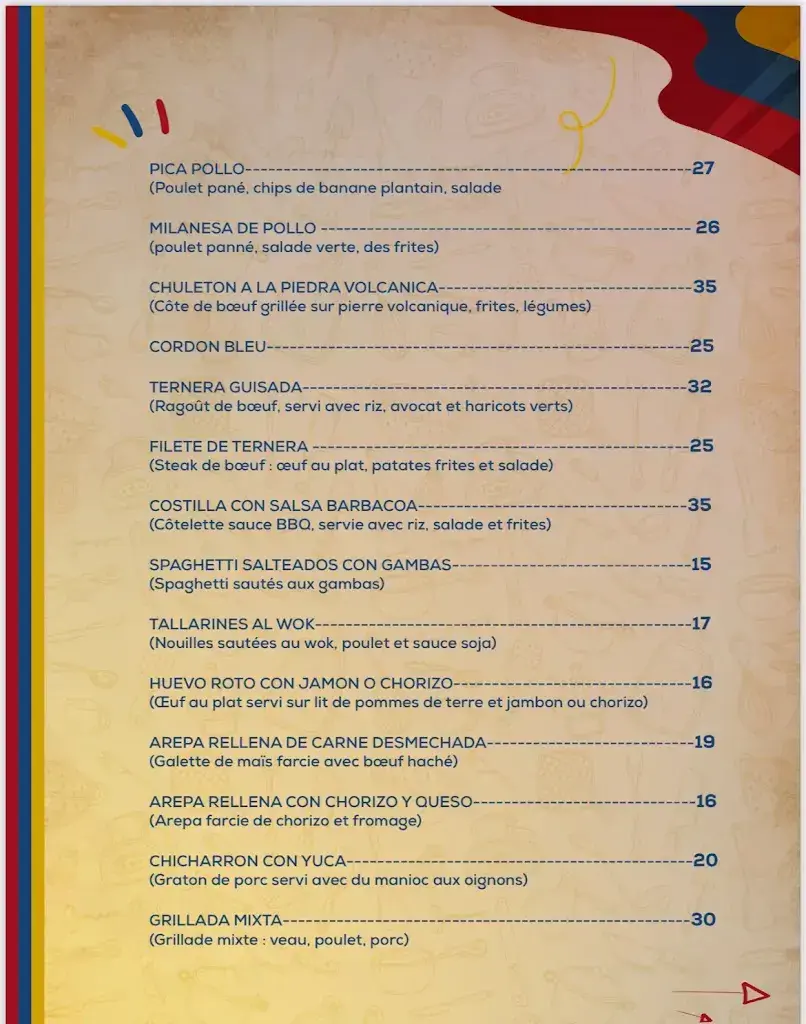 Sabores De Mi Tierra_Les Acacias_menu_image_1