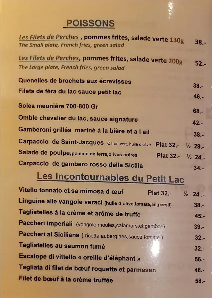 Le Petit Lac restaurant in Corsier