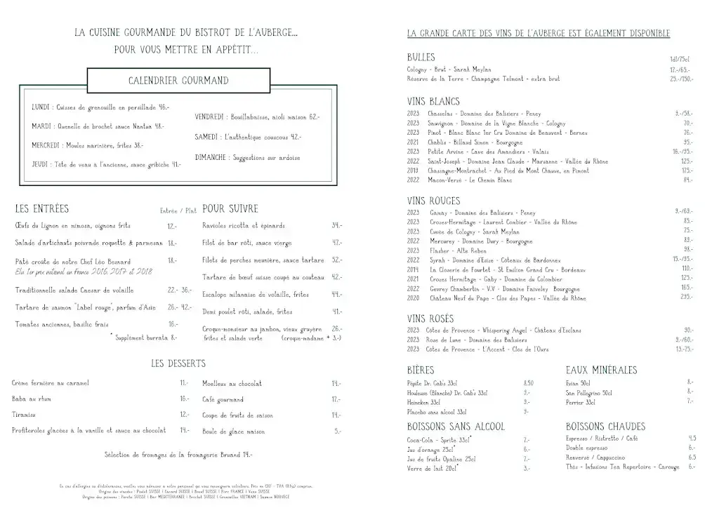 Bistrot du Lion d'Or - Cologny_Cologny_menu_image_1