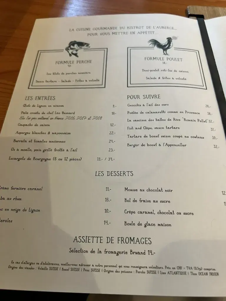 Menu_Bistrot du Lion d'Or - Cologny_Cologny_image_3