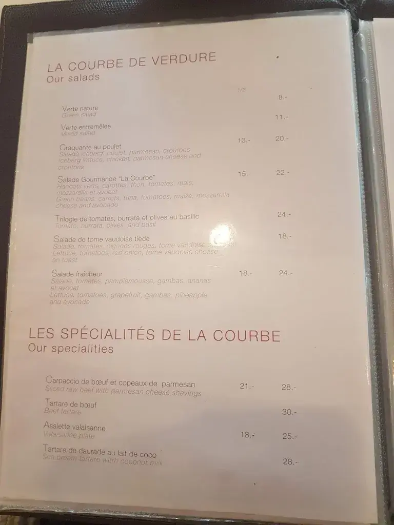 Menü_La courbe du goût, café restaurant de Grange-Canal_Chêne-Bougeries_Bild_3