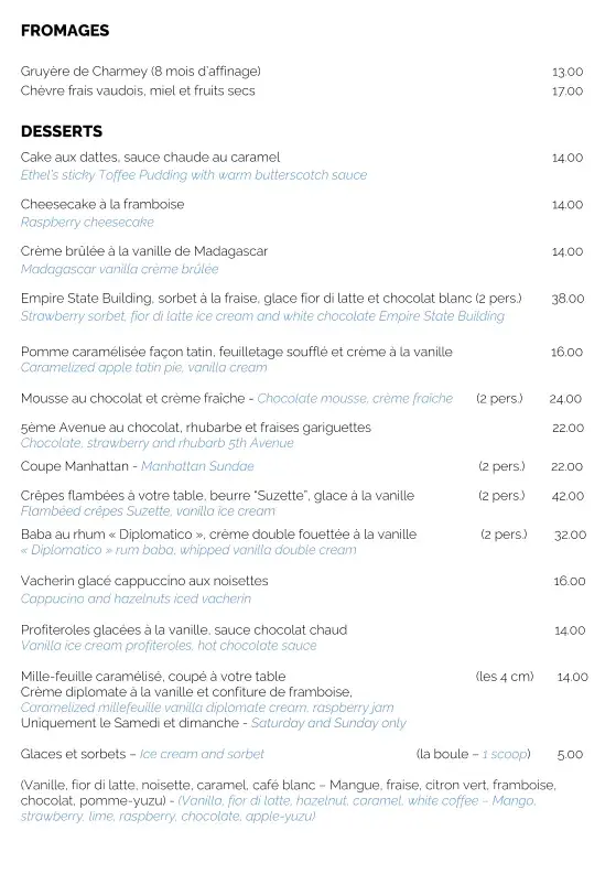 Menu_Chez Philippe - Bar Grill_Genève_image_2