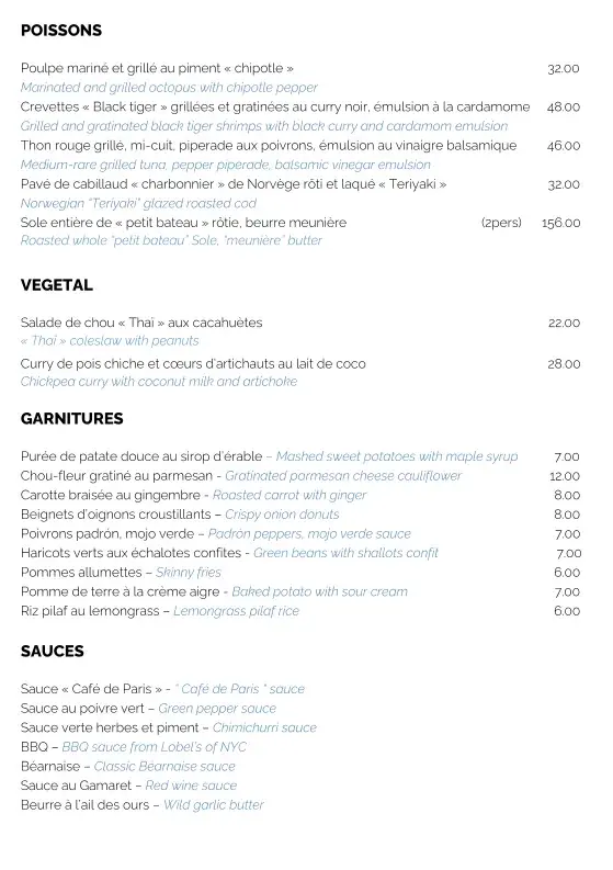 Menu_Chez Philippe - Bar Grill_Genève_image_3