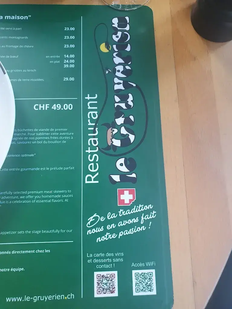 Menu_Le Gruyérien - Chêne-Bougeries_Chêne-Bougeries_image_3