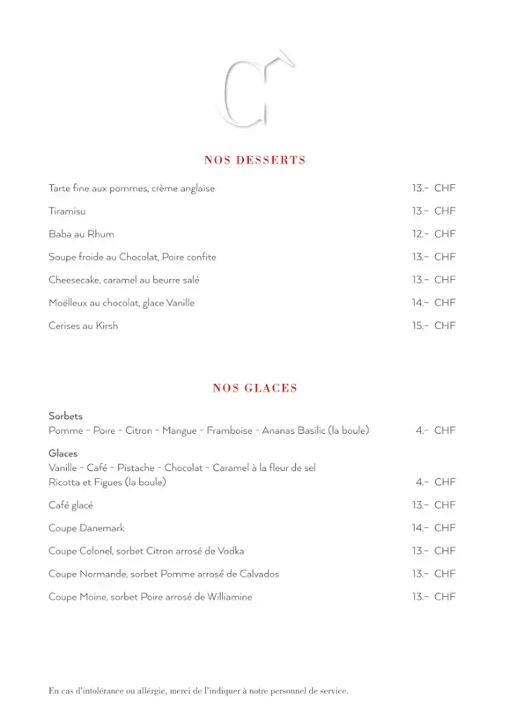 Menu_Café-Restaurant du Château de Genthod_Genthod_image_2