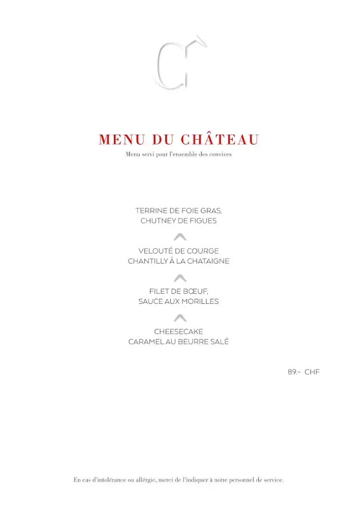 Menu_Café-Restaurant du Château de Genthod_Genthod_image_4