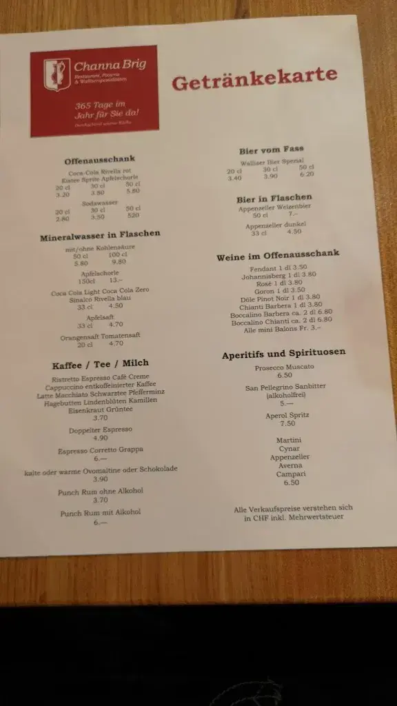 Menu_Restaurant Pizzeria Channa_Brig-Glis_image_4