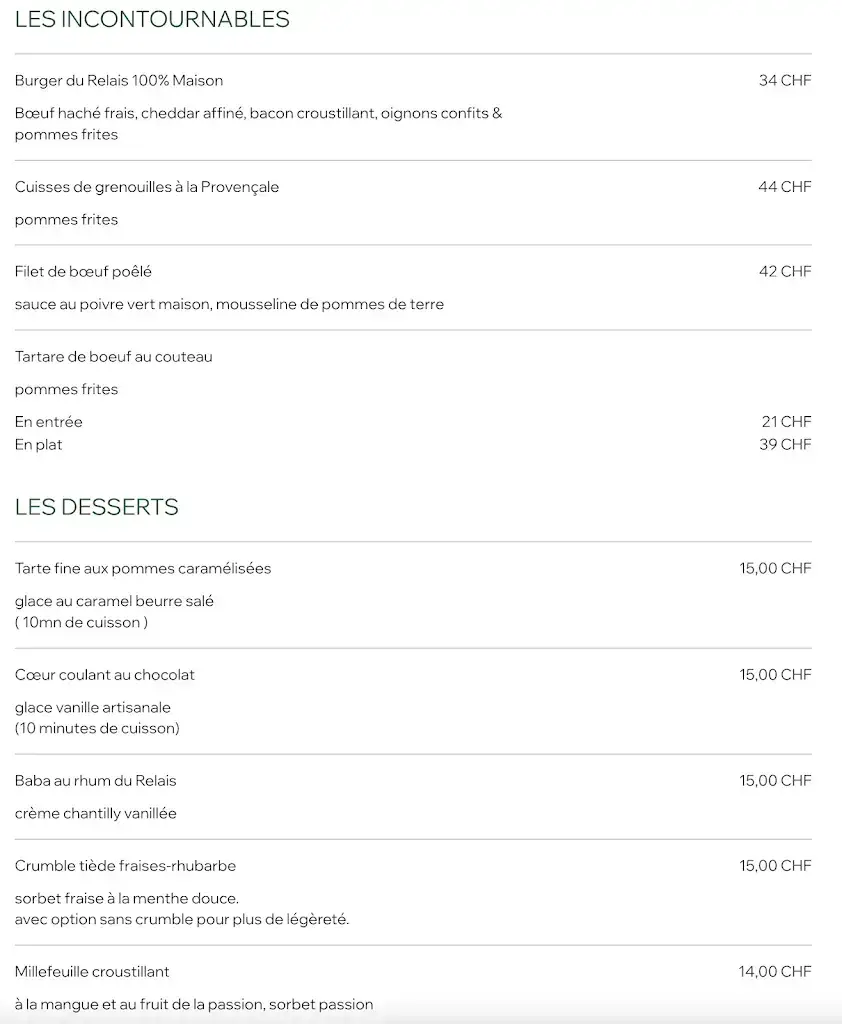 Menü_Le Relais de Chambésy_Pregny-Chambésy_Bild_2