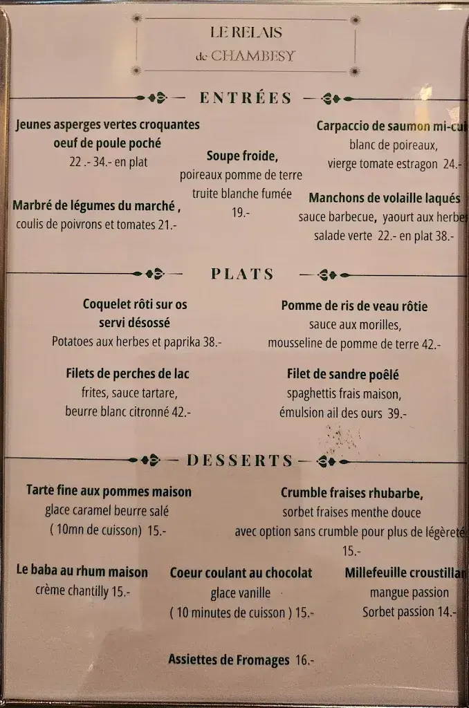 Menü_Le Relais de Chambésy_Pregny-Chambésy_Bild_3