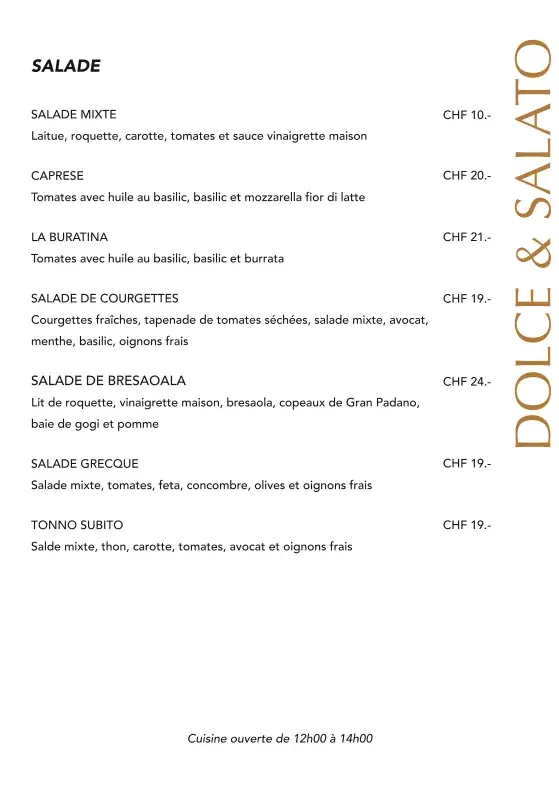 Dolce & Salato restaurant in Chêne-Bougeries