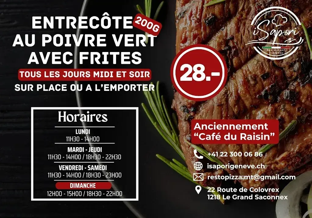 Menu_Restaurant Pizzeria I SAPORI_Le Grand-Saconnex_image_2