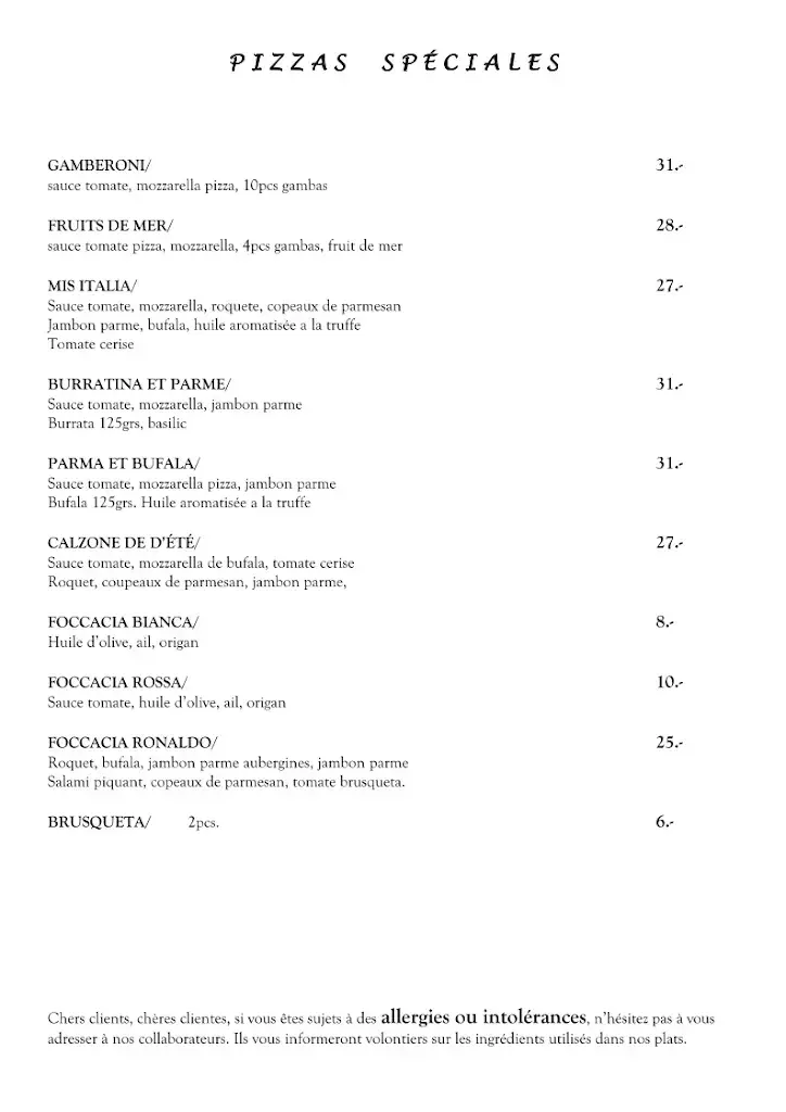 Menu_Restaurant Pizzeria I SAPORI_Le Grand-Saconnex_image_3