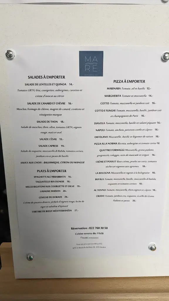Menu_MARE restaurant_Cointrin_immagine_2