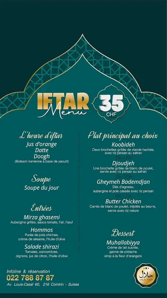 Menü_Restaurant Royal Oriental_Cointrin_Bild_4