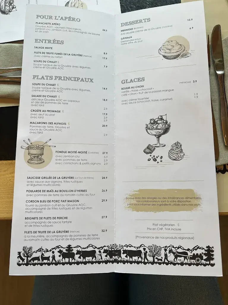 Menu_Restaurant panoramique Motel de la Gruyère_Avry-devant-Pont_image_1