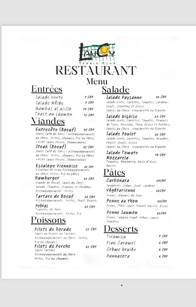 Restaurant Tennis Club Lancy_Lancy_menu_image_1