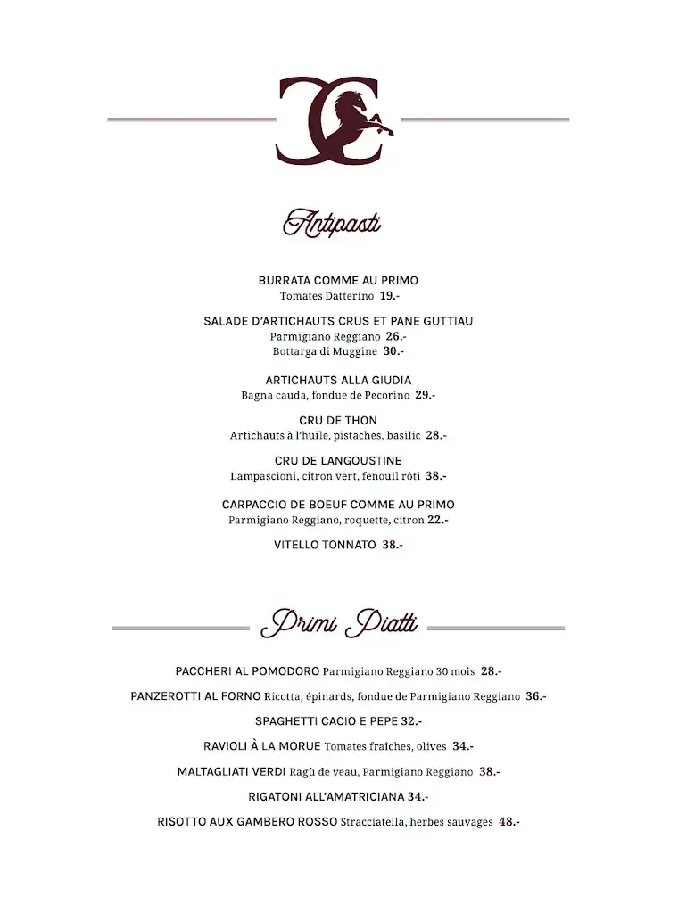 Menü_Restaurant du Cheval-Blanc_Vandœuvres_Bild_2