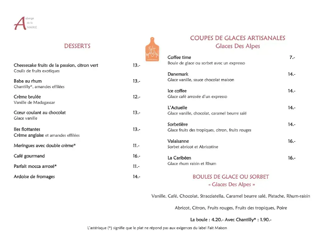 Menu_Auberge de la Mairie_Vernier_imagen_1