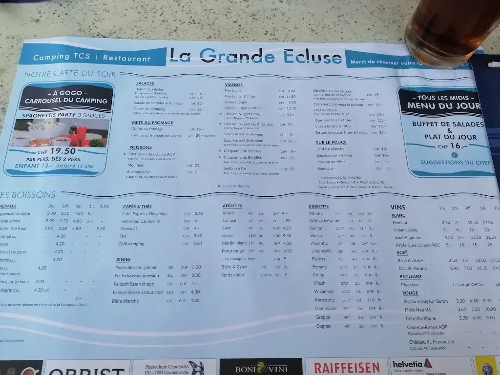 Menu_Restaurant La Grande Ecluse_Delémont_immagine_1