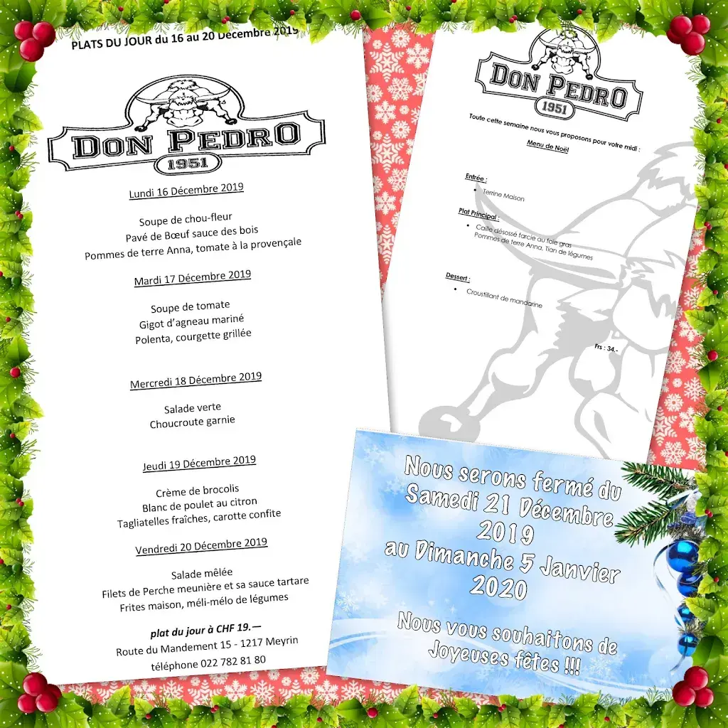 Menü_Restaurant Don Pedro 1951_Meyrin_Bild_4