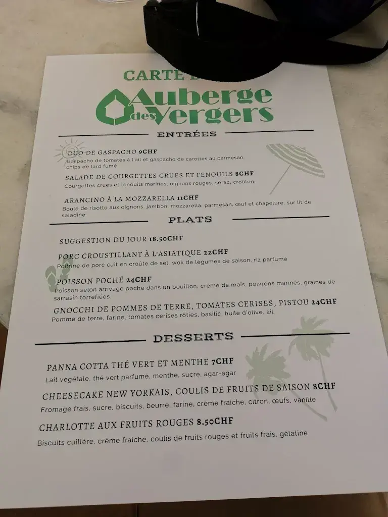 Menu_Auberge des Vergers_Meyrin_image_2