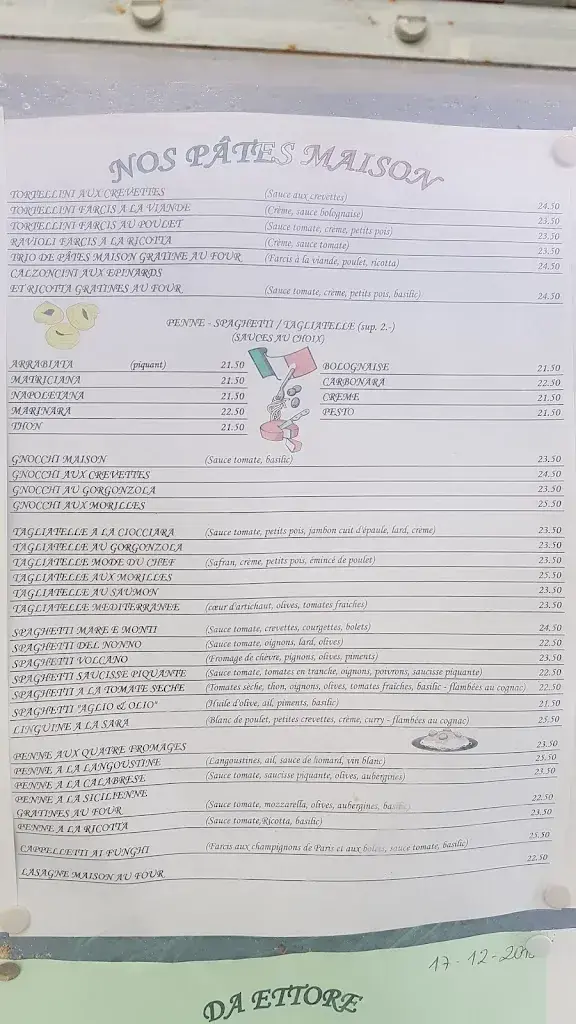 Menu_Da Ettore_Meyrin_imagen_2