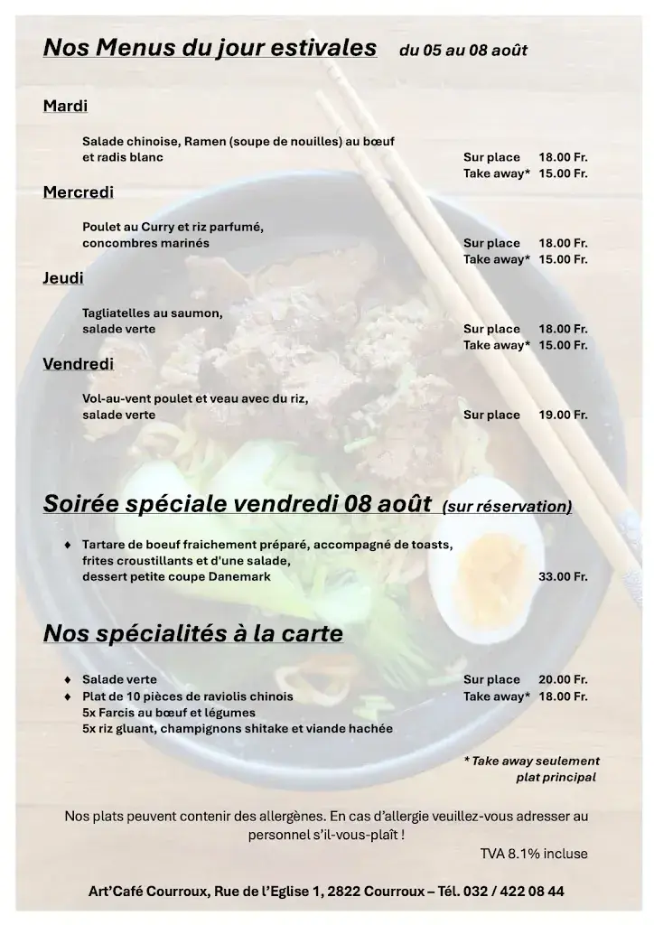 Art'Café Restaurant SNC_Courroux_menu_image_1