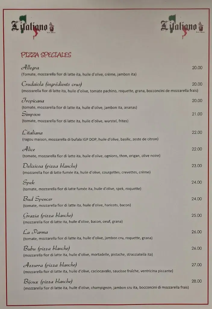 Menü_L'italiano Pizzeria Ristorante_Villaz-Saint-Pierre_Bild_1