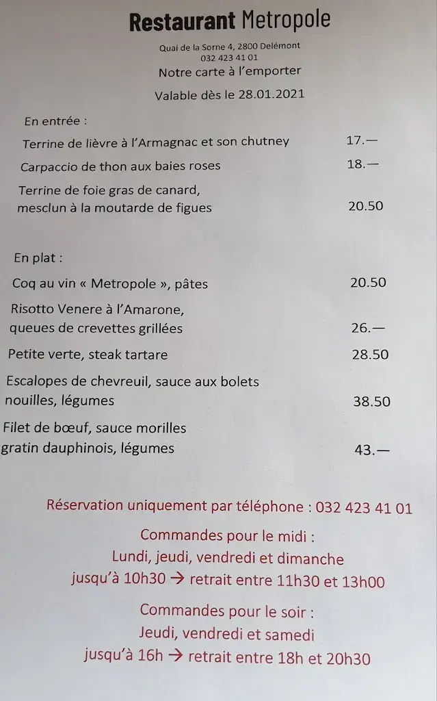 Restaurant Metropole_Delémont_menu_image_1