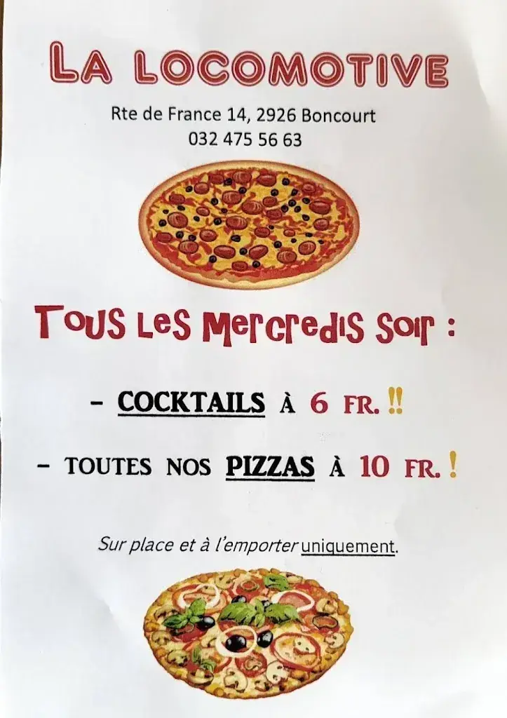 Hôtel-Restaurant-Pizzeria La Locomotive ristorante a Boncourt