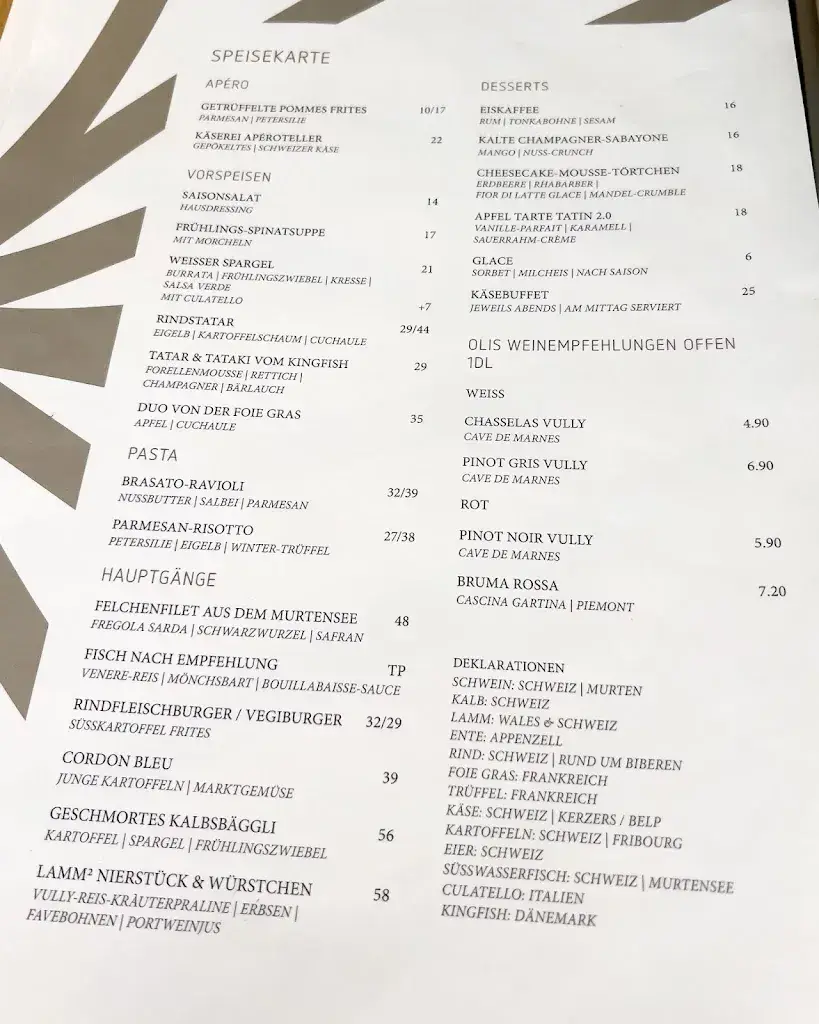 Menü_Käserei Murten - Restaurant & Bar_Murten_Bild_2