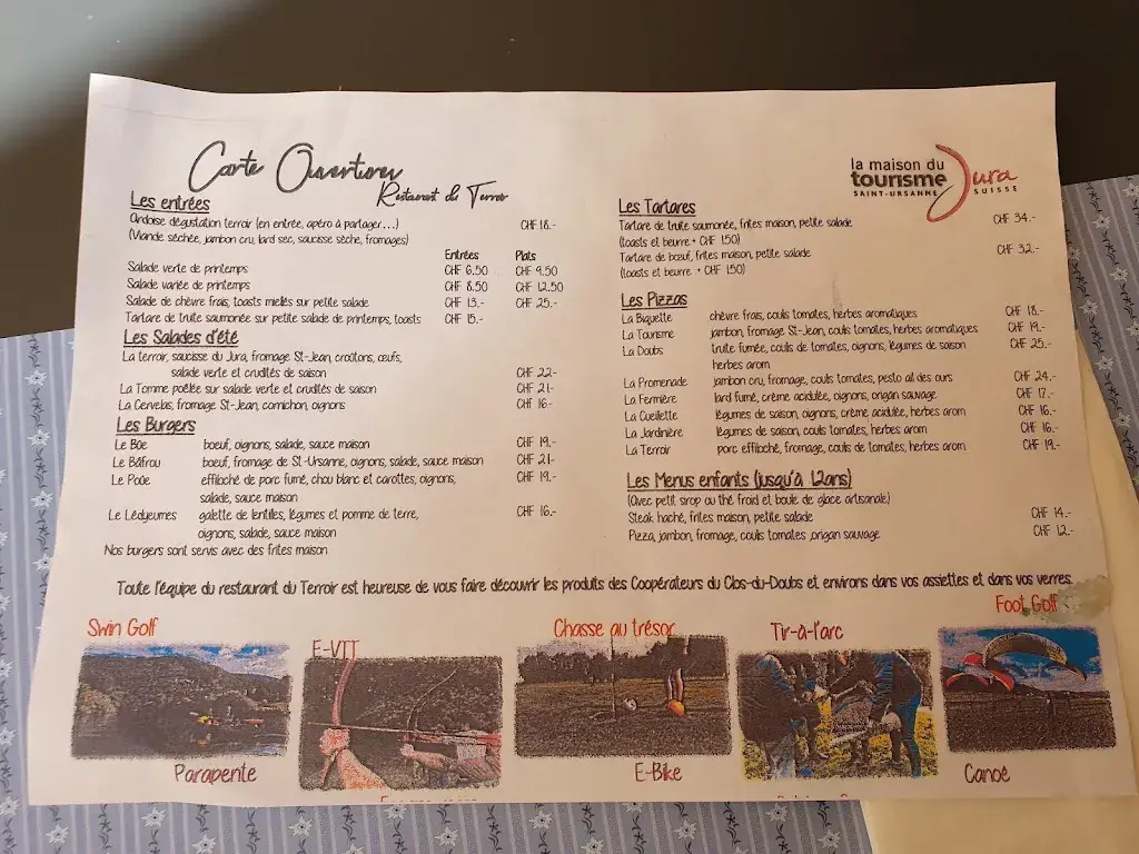 Maison du Tourisme - Restaurant du Terroir_Saint-Ursanne_menu_image_1