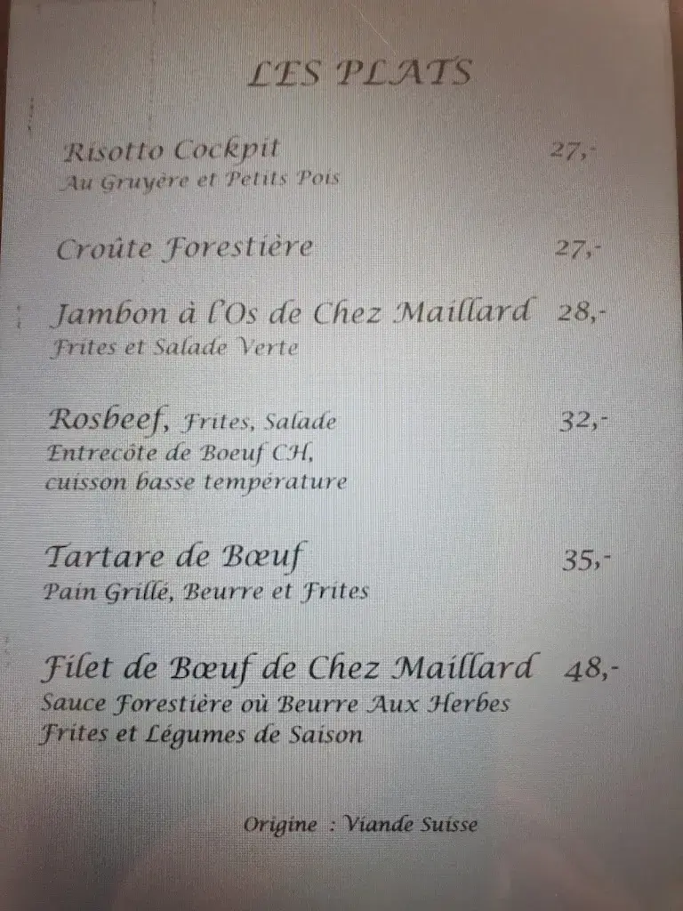 Menu_Le Cockpit Restaurant_Bressaucourt_image_2