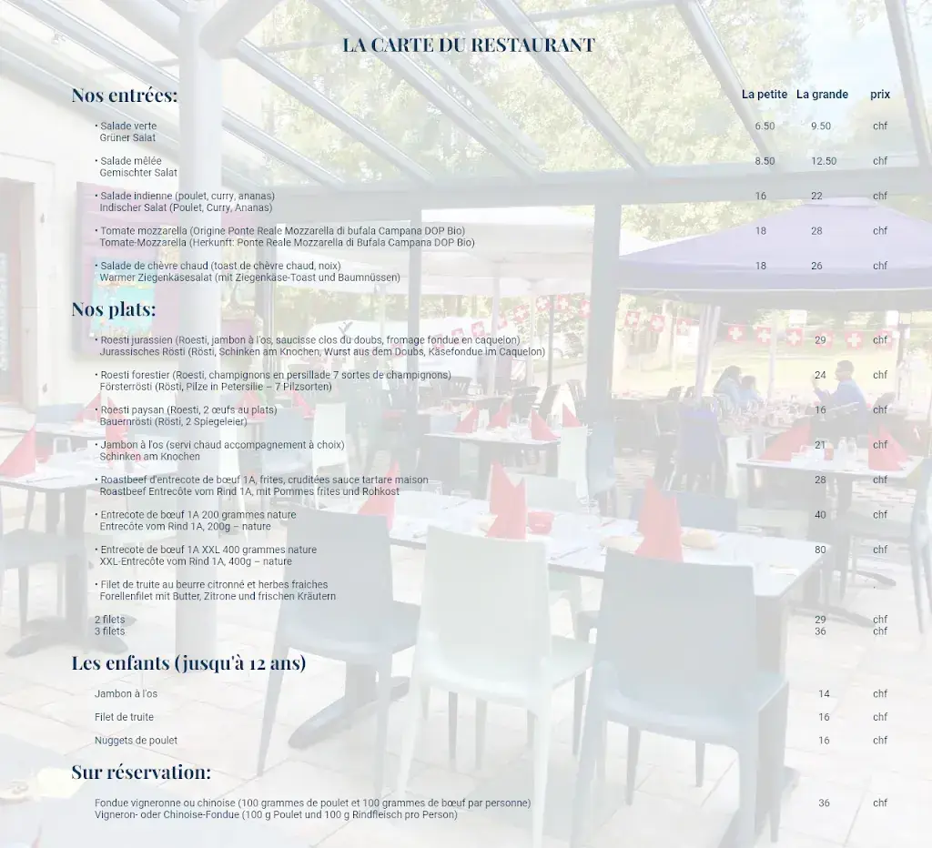 Menu_Camping hôtel restaurant des grottes_Réclère_image_1