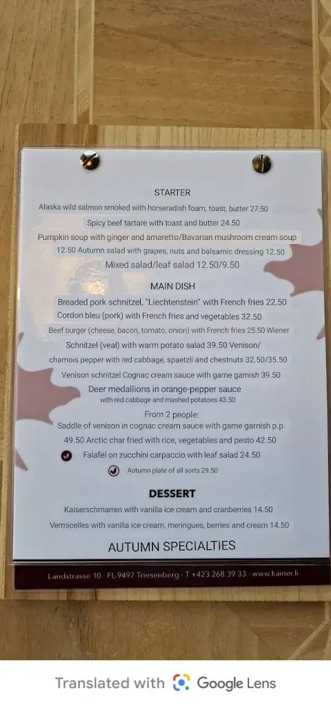 Menu_Restaurant Kainer_Liechtenstein_image_4