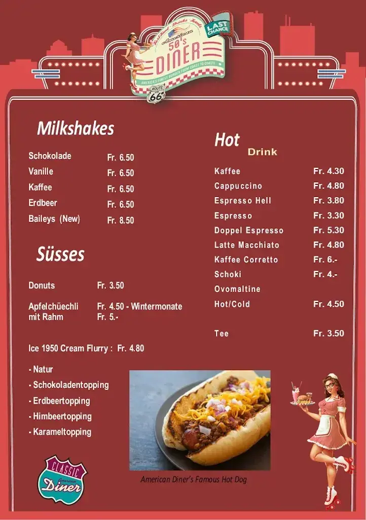 1950 American Diner restaurant à Liechtenstein