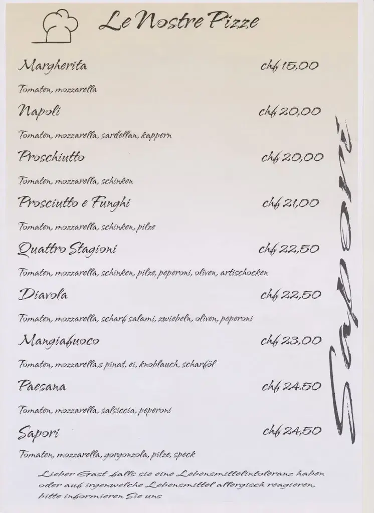 Menu_Ristorante Pizzeria Sapori_Liechtenstein_image_2