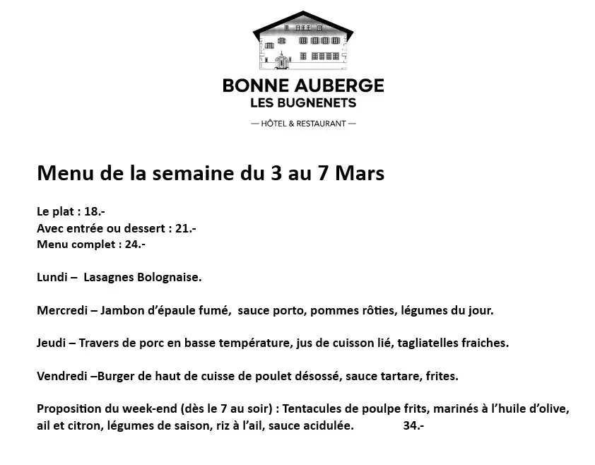 Menu_Bonne Auberge Les Bugnenets_Le Pâquier_image_4