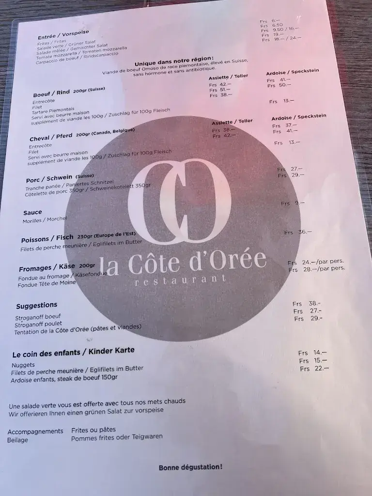 Menu_La Côte d'Orée_Prêles_image_2