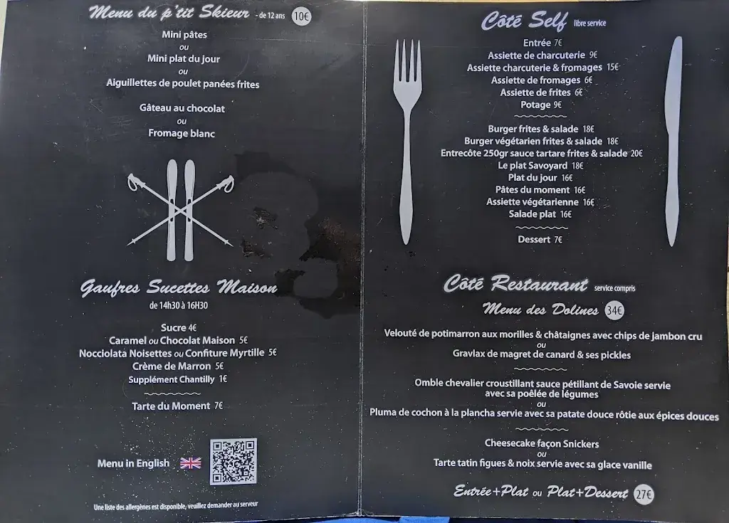 Menu_Le Chalet des Dolines_France_immagine_1