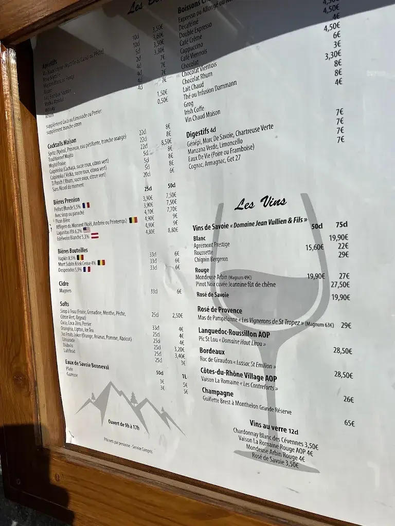 Menu_Le Chalet des Dolines_France_immagine_3