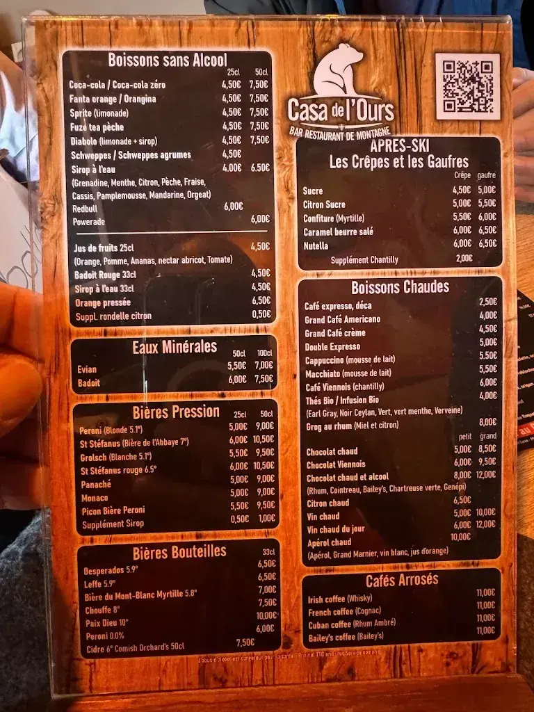 Menu_La Casa De L'ours_France_image_1