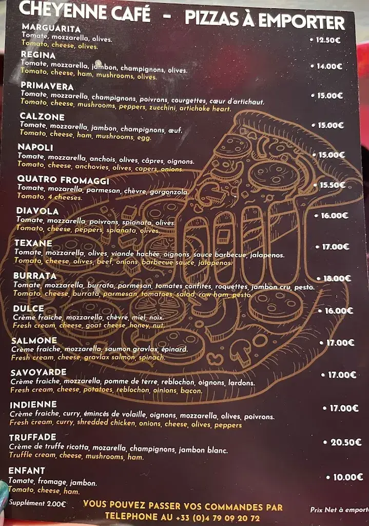 Menu_Cheyenne Café Bar/Restaurant_France_image_1